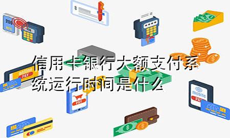 信用卡银行大额支付系统运行时间是什么