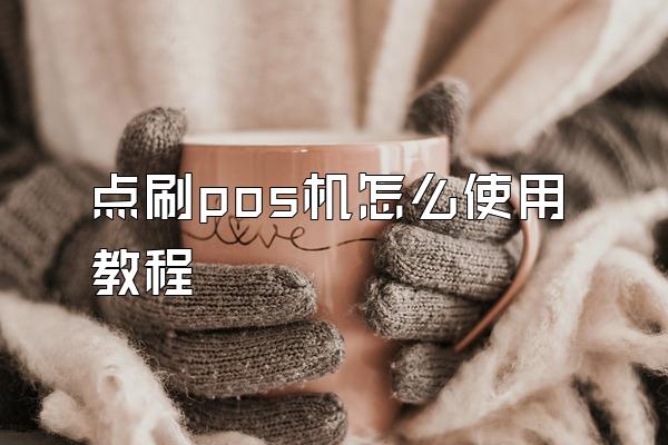 点刷pos机怎么使用教程