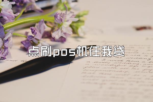 点刷pos机任我贷