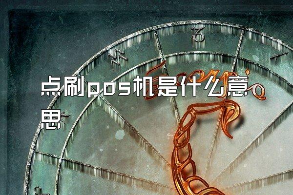 点刷pos机是什么意思