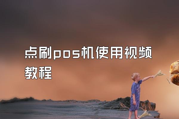 点刷pos机使用视频教程