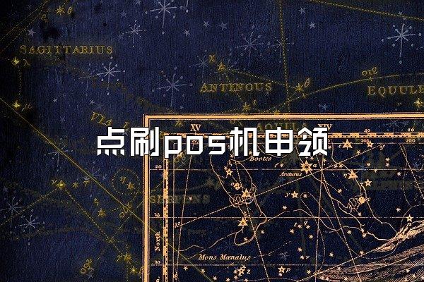 点刷pos机申领