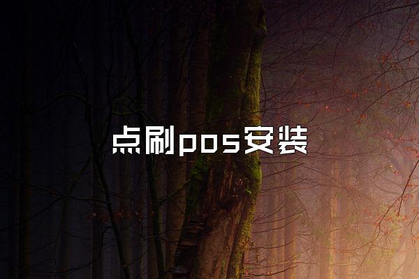 点刷pos安装